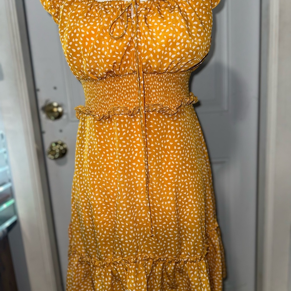 Yellow Floral Women's Dress